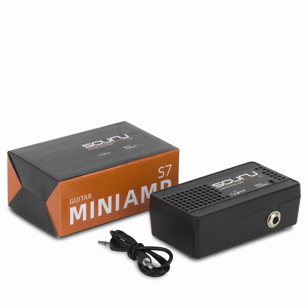 Scuru S7- 3W Mini Amplifier/ Speaker for Guitar black& yellow colour